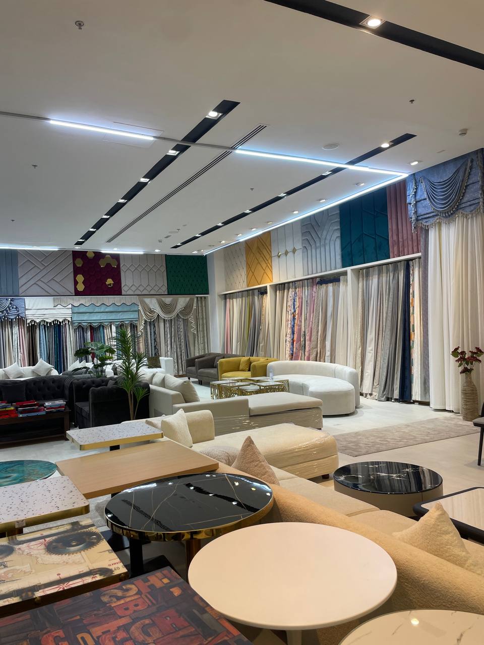 Dream Style showroom fabric section